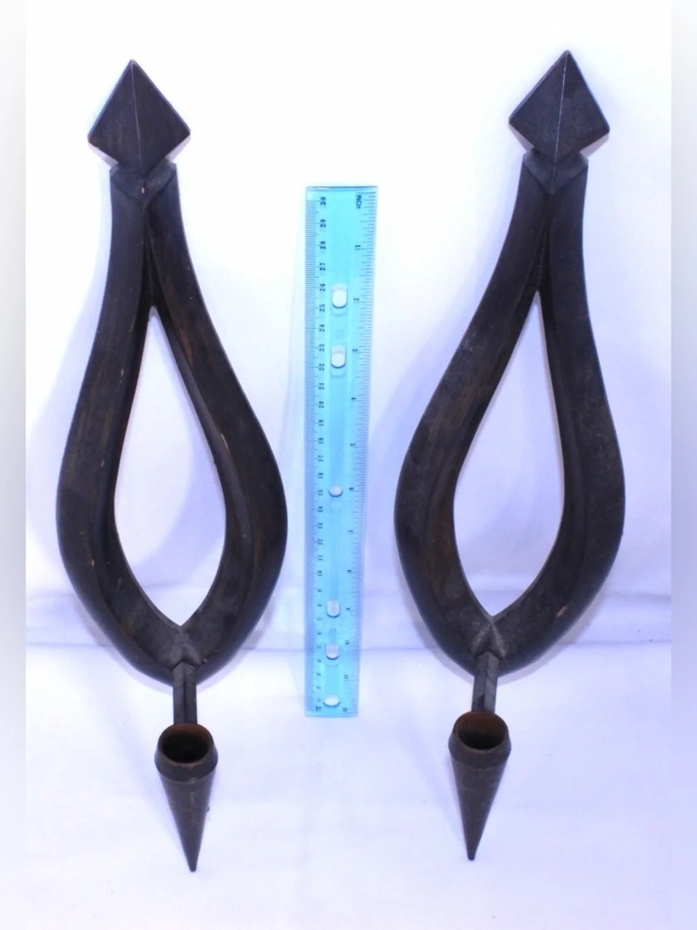 Vintage Syroco Mid-Century Modern Teardrop Wall Sconces